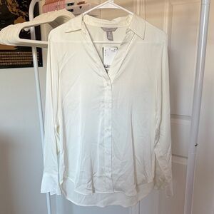 H&M Off-White Button-Down Shirt